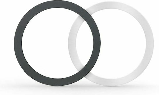 Tech-Protect MagSafe Ring Magmat MagSafe Universal Magnetic Ring Black & Silver 2pcs