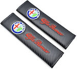 Set of 2pcs Car Seat Belt Pads Black Carbon Alfa Romeo