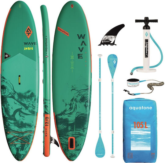 Aquatone Wave Plus 12'0'' Φουσκωτή Σανίδα SUP με Μήκος 3.66m Πράσινη