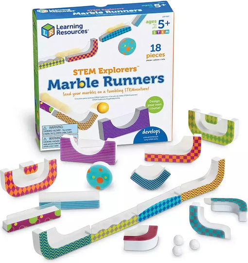 Learning Resources Jucărie de Construcție din Plastic Marble Runners pentru Copii 5+ ani+ Ani