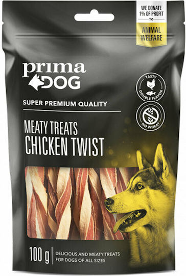 Prima Dog Meaty Treats Twist Dog Treat with Chicken 100gr 014556