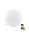 Eglo Monterolo-Z Outdoor Floor Lamp Globe 9W IP65 for E27 Socket White