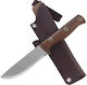 Condor Tool & Knives Swamp Romper Knife Brown in Leather Sheath