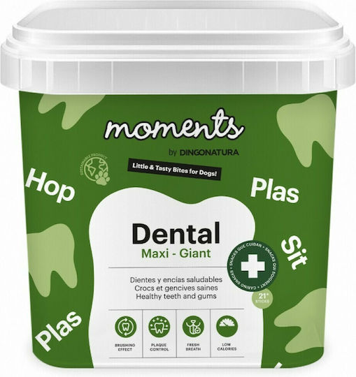 Dingonatura Moments Functional Dental Maxi-Giant Treat for Dogs Against Tartar & Plaque 500g