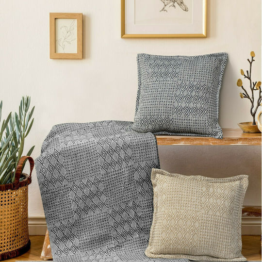 Madi Beehive Armchair Throw 180x180cm Navy Blue