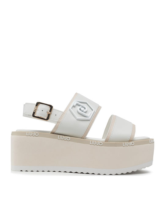 Liu Jo Aba Leather Women's Flat Sandals Flatfor...