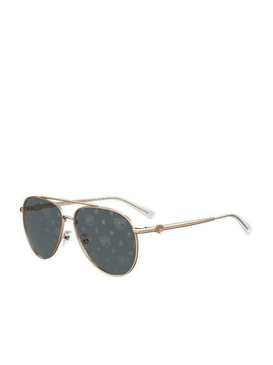 Chiara Ferragni Women's Sunglasses with Gold Metal Frame CF1001/S LOJ/IR