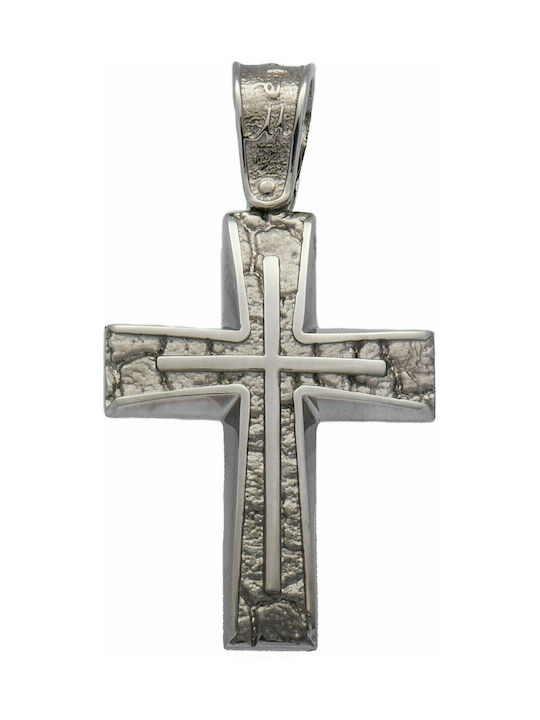 Mertzios.gr White Gold Cross 14K