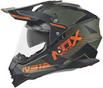 Nox N312 Extend Matt Chaki/Orange Κράνος Μηχανής On-Off με Sunvisor