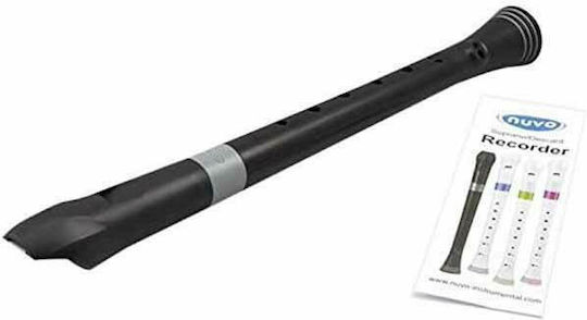 Nuvo Soprano Πλαστική Φλογέρα Recorder+ Μπαρόκ Μαύρη