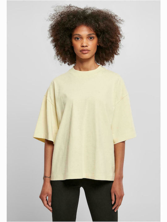 Urban Classics Femeie Supradimensionat Tricou Soft Yellow