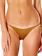 Playabella Bikini Slip με Κορδονάκια Καφέ