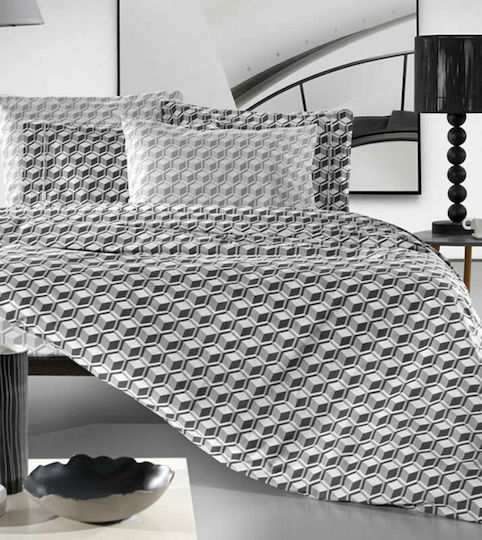 Guy Laroche Monroe Σετ Σεντόνια King Size 270x265εκ. Grafite (4τμχ)