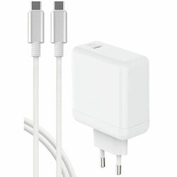 Bigben Interactive Încărcător cu port USB-C și cablu USB-C 65W Livrarea energiei Alb (CS65WCGANCBLCCW)