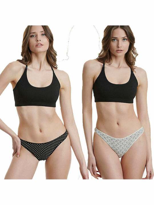 Walk Bamboo Women's Brazil 2Pack Black