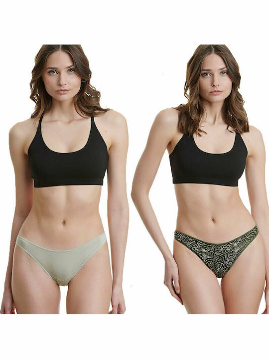 Walk Bamboo Women's Brazil 2Pack Green