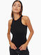 Women's Sleeveless Cotton T-Shirt Black