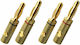 Oehlbach Stecker Banane männlich 4Stück Gold (D1C3009)