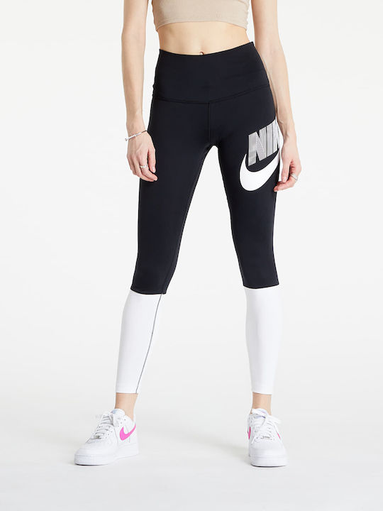 Nike Dri-Fit One Dance Training Γυναικείο Μακρύ Κολάν Ψηλόμεσο Μαύρο