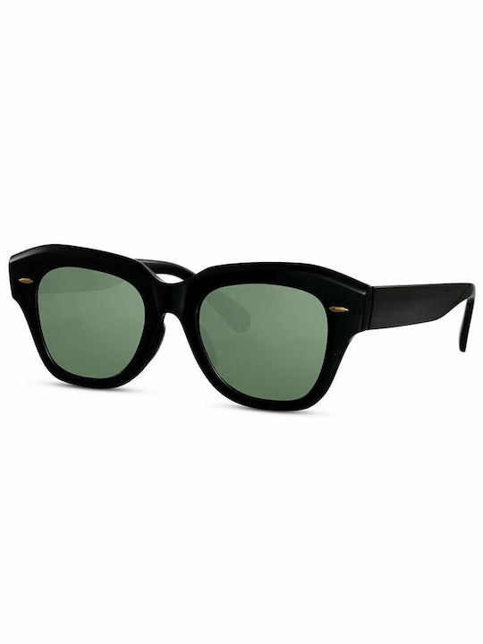 Solo-Solis Sonnenbrillen mit Schwarz Rahmen und Grün Linse NDL2795