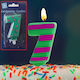 Birthday Candle Number "7" Multicolored (Μiscellaneous Designs) 005.04.07