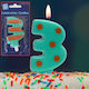 Birthday Candle Number "3" in Green Color (Μiscellaneous Designs) 005.04.03