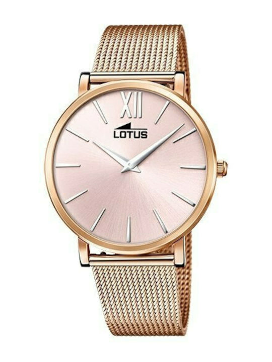 Lotus Watches Ceas de Damă cu Rose Gold Brățară Metalică