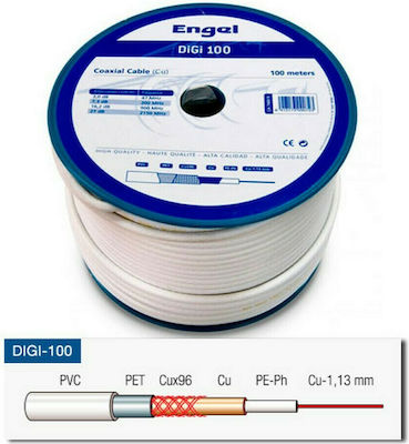 Engel Coaxial Cable Unterminated 100m (278768)