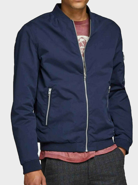 Jack & Jones Ανδρικό Μπουφάν Bomber Navy Μπλε