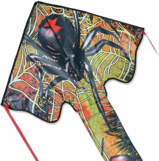Premier Kites Triangular Kite Large Easy Flyer Spider Fabric with Tail, Twine & Storage Bag 1pcs