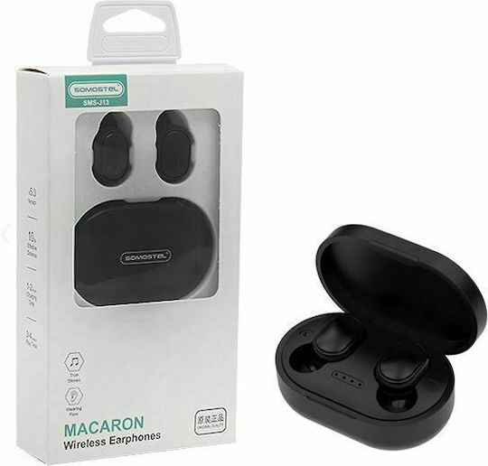 Somostel SMS-J13 In-ear Bluetooth Handsfree Ακουστικά με Θήκη Φόρτισης Μαύρα