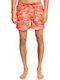 Everyday Scenic Volley Costume De Baie Bărbați Pantaloni Scurți Portocalii Floral