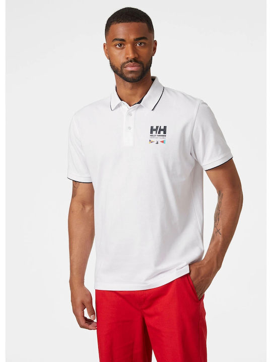 Helly Hansen Bluza pentru bărbați cu mâneci scurte Polo Alb