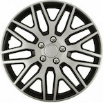 AMiO Car Hubcap Set Dakar NC 16" 4pcs Black /Silver /AM