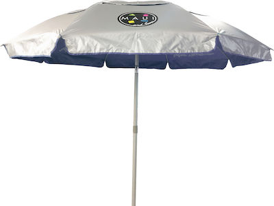 Maui & Sons Solart Foldable Beach Umbrella Aluminum Diameter 1.9m with UV Protection and Air Vent Purple