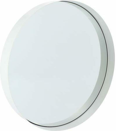 Round Bathroom Mirror Metal 40x40cm White