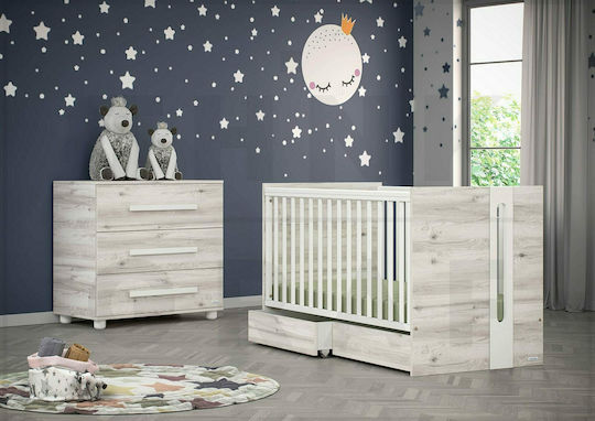 Casababy Nova Nursery Furniture Set with Bed & Nursery Drawer Beige / White