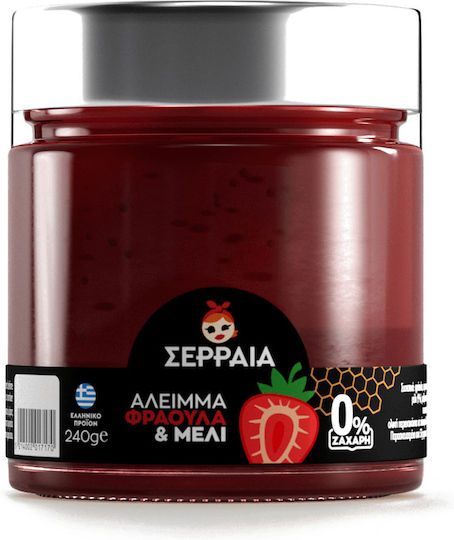 Σερραία Μαρμελάδα Φράουλα & Μέλι Χωρίς Προσθήκη Ζάχαρης 240gr