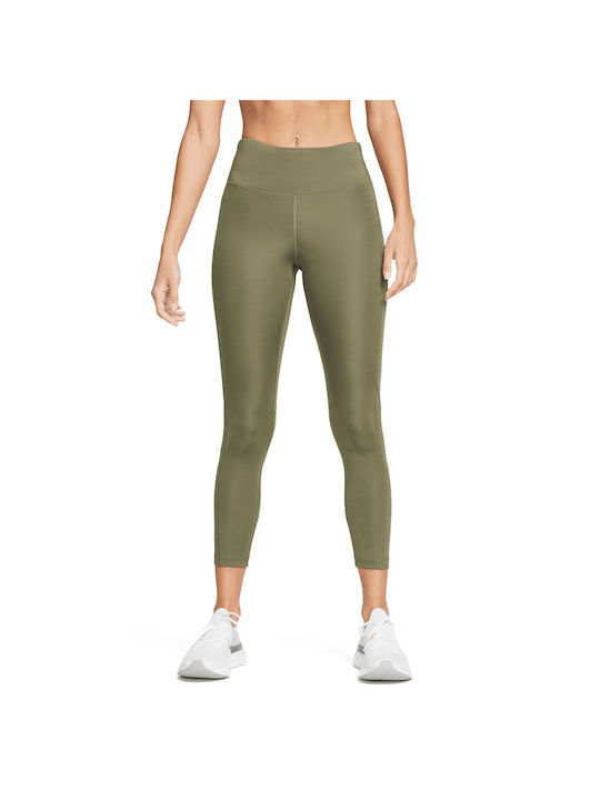 Nike Frauen Lang Leggings Hochgeschnitten Khaki