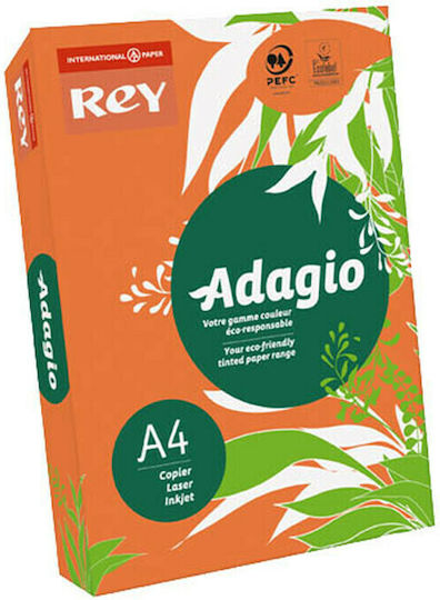Rey Adagio Хартия за печат A4 80гр/кв.м 1x500 листове Оранжев