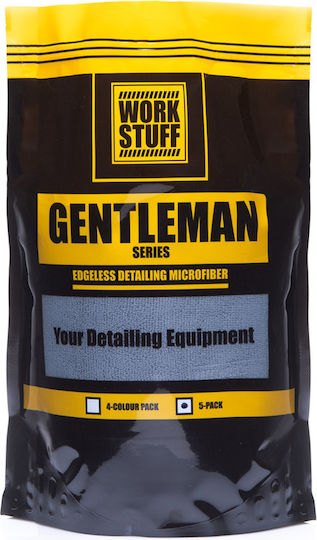 Work Stuff Gentleman Basic Cloths Microfiber Drying Car 350gsm Gray 40x40cm 5pcs