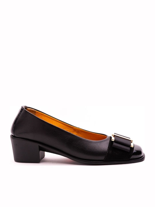 Leather Black Heels
