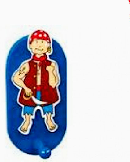 Oxygen Kids Wall Hanger Single Hook Wooden Blue