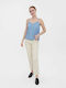 Vero Moda Γυναικεία Μπλούζα με Τιράντες Καλοκαιρινή Γαλάζια