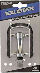 Exustar 311060 Flat Bicycle Pedals Silver