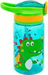 Must Πλαστικό Παγούρι με Καλαμάκι Little Dinosaur 584542 σε Γαλάζιο χρώμα 500ml
