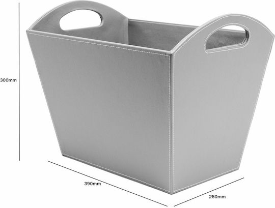Osco Magazine File Organizer 3861 Leather Gray 30x26x39cm.