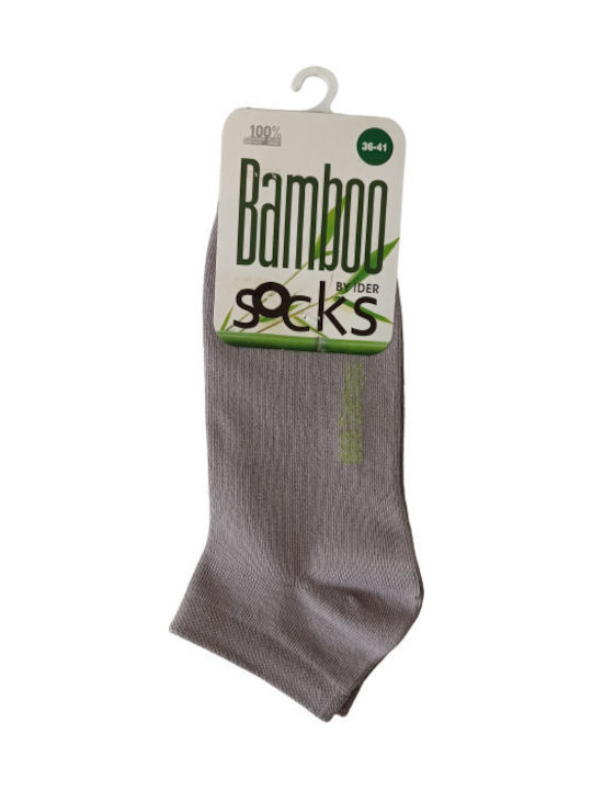 IDER Bamboo Ανδρικές Μονόχρωμες Κάλτσες Γκρι