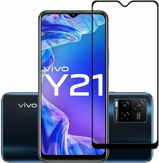 Mocolo 5D Full Face Tempered Glass Black (Vivo Y21)