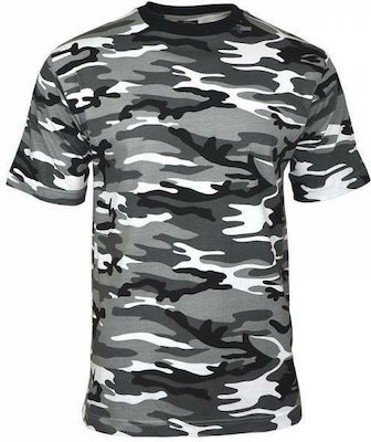 Mil-Tec Mânecă scurtă Tricou Armatei 100% Bumbac în Gri Culoare Urban Camo